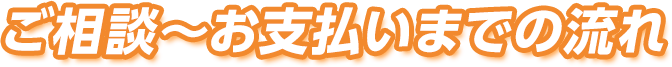 ご相談~お支払いまでの流れ